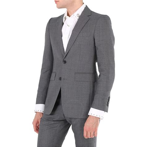 burberry mid grey melange suit|burberry store online.